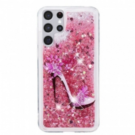 Deksel Til Samsung Galaxy S22 Ultra 5G Glitter Pumpe