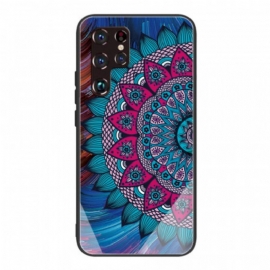 Deksel Til Samsung Galaxy S22 Ultra 5G Mandala Herdet Glass