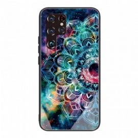 Deksel Til Samsung Galaxy S22 Ultra 5G Mandala Herdet Glass