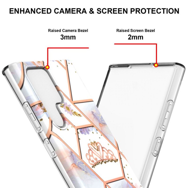 Deksel Til Samsung Galaxy S22 Ultra 5G Marmorert Krone