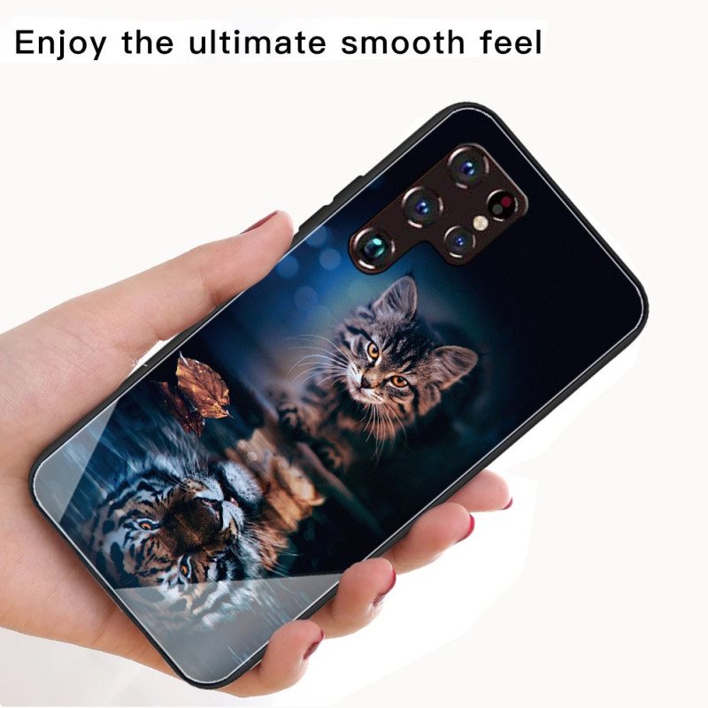 Deksel Til Samsung Galaxy S22 Ultra 5G Mitt Tiger Herdet Glass