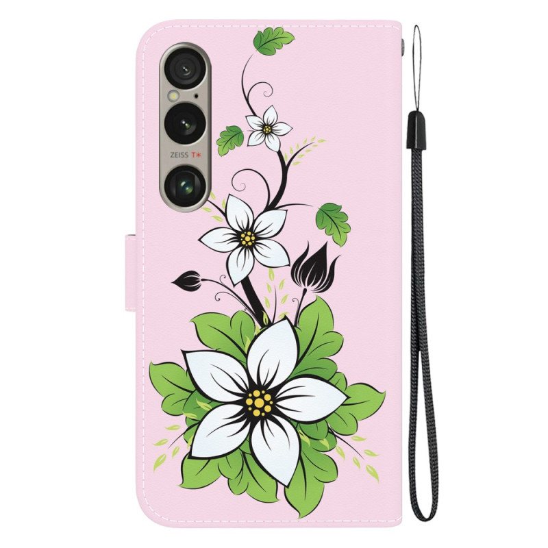 Folio Deksel Sony Xperia 1 Vi Strappy Lily