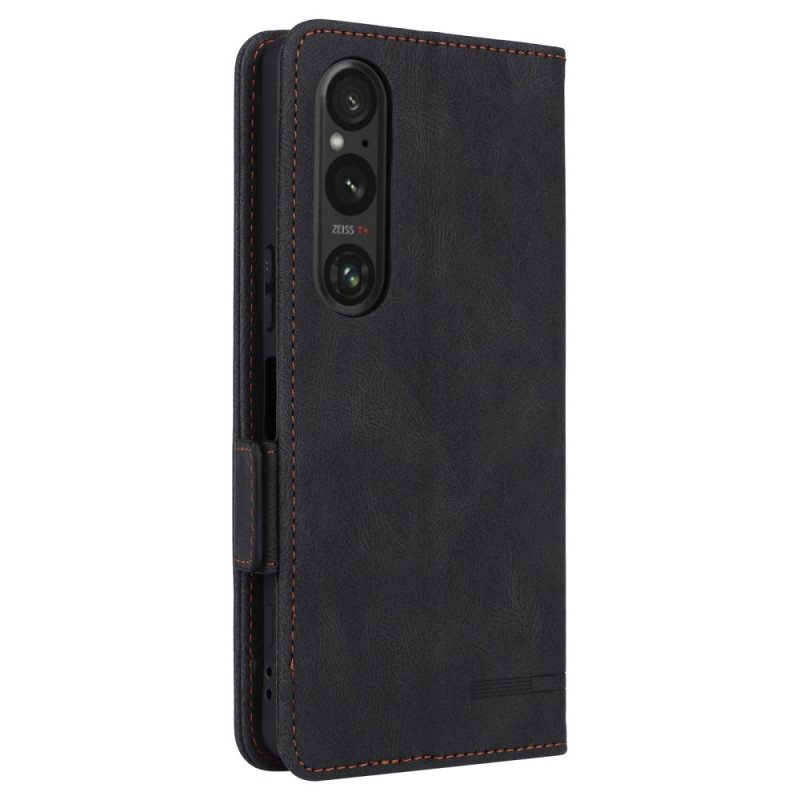 Lærdeksel Folio Deksel Sony Xperia 1 Vi Retrodesign