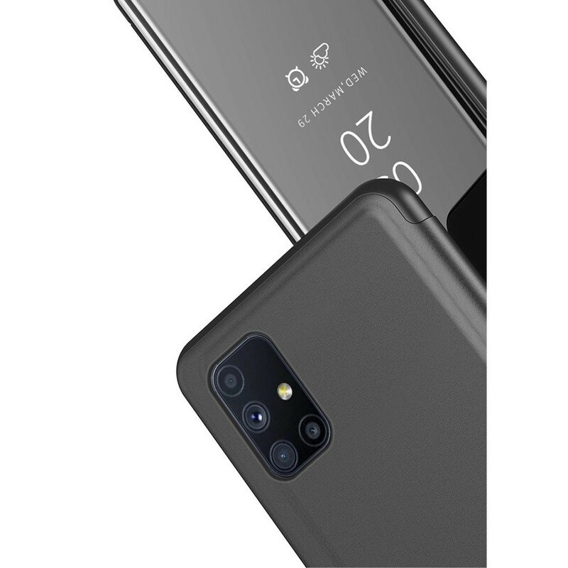 Beskyttelse Deksel Til Samsung Galaxy M51 Speil Og Kunstskinn