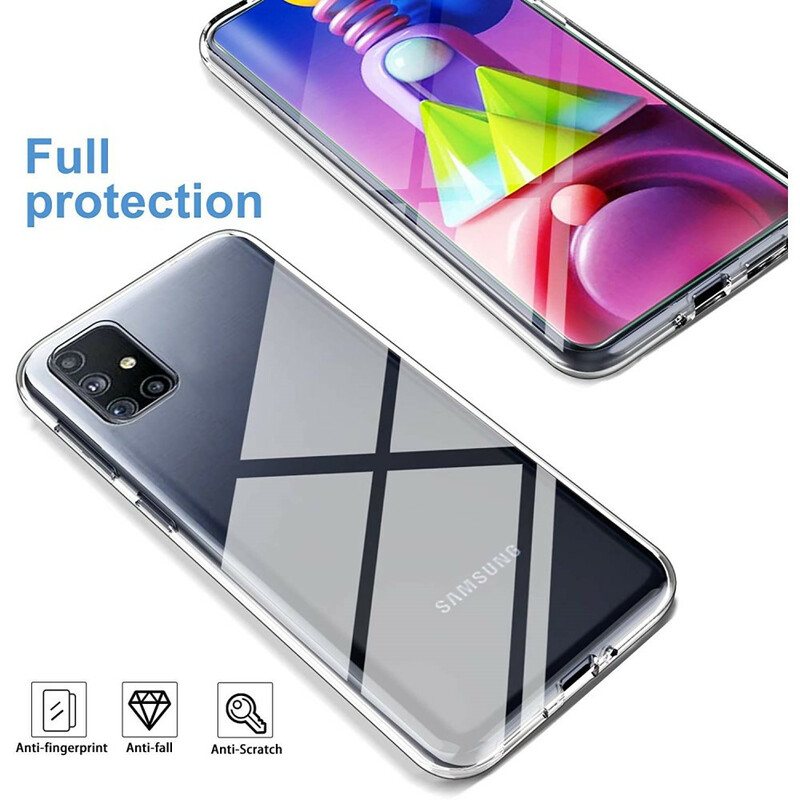 Deksel Til Samsung Galaxy M51 Og Herdet Glassskjerm