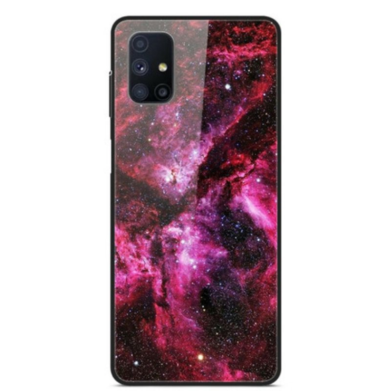 Deksel Til Samsung Galaxy M51 Rosa Herdet Glass