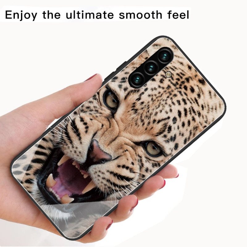 Deksel Til Samsung Galaxy A13 5G / A04s Leopard Herdet Glass