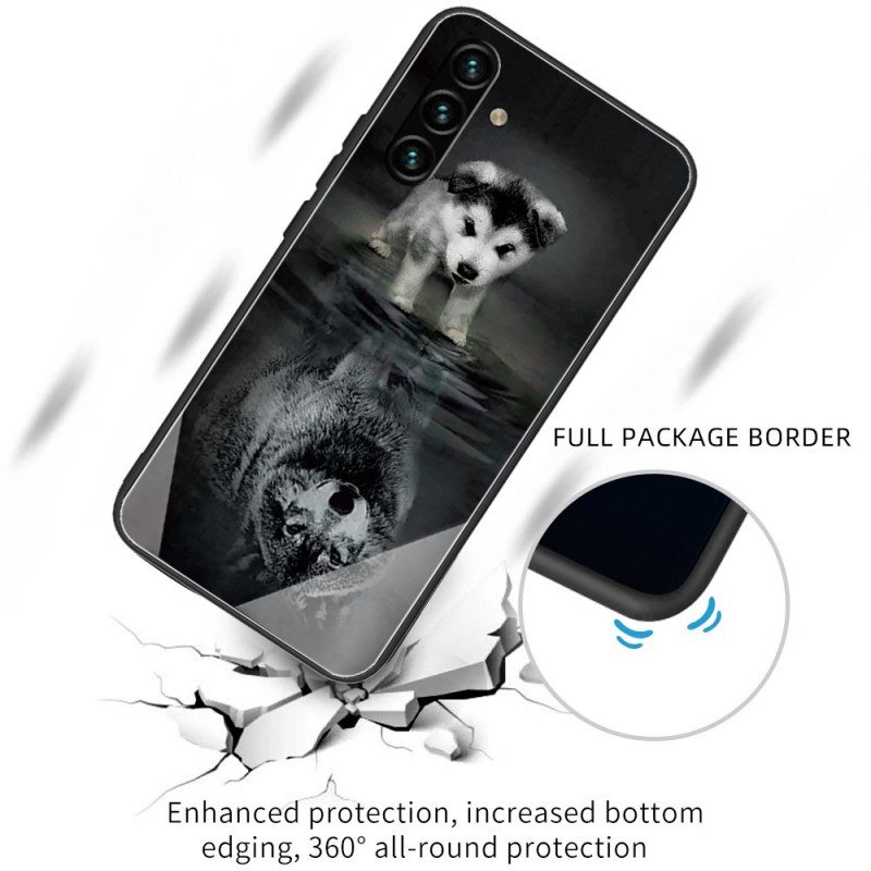 Deksel Til Samsung Galaxy A13 5G / A04s Puppy Dream Herdet Glass