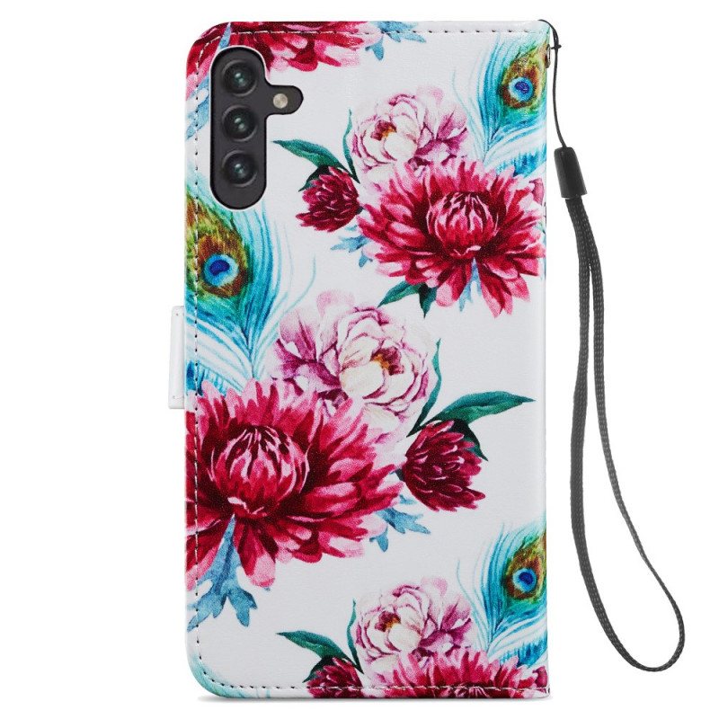 Folio Deksel Til Samsung Galaxy A13 5G / A04s Intense Blomster