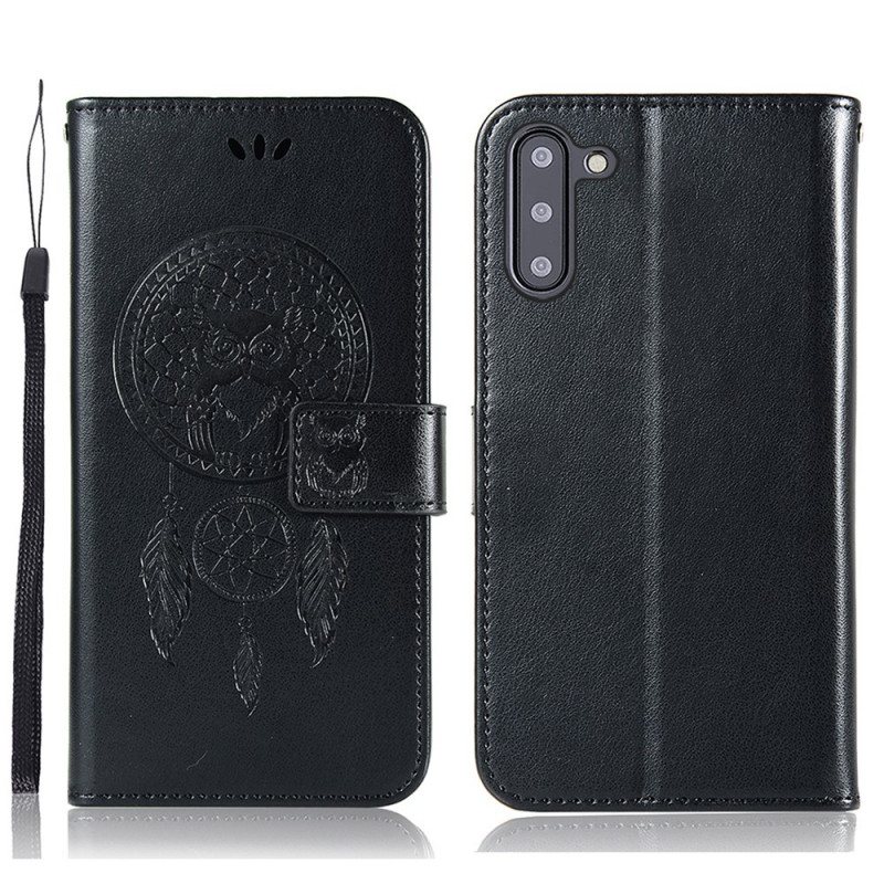 Folio Deksel Til Samsung Galaxy A13 5G / A04s Skinneffekt Dream Catcher Owl