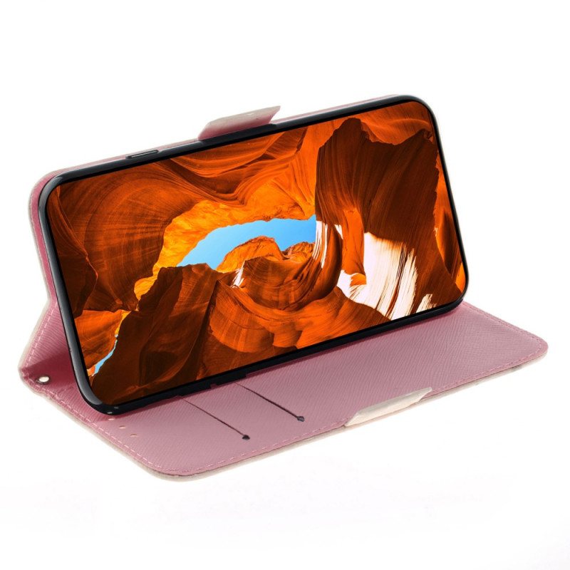 Folio Deksel Oppo Reno 12 5g Stripete Magnolia Beskyttelse Deksel