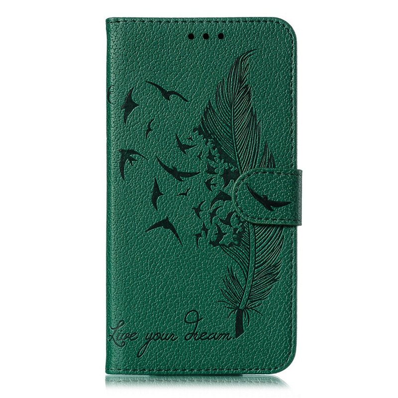 Folio Deksel Til Samsung Galaxy A20s Faux Leather Lev Drømmen Din