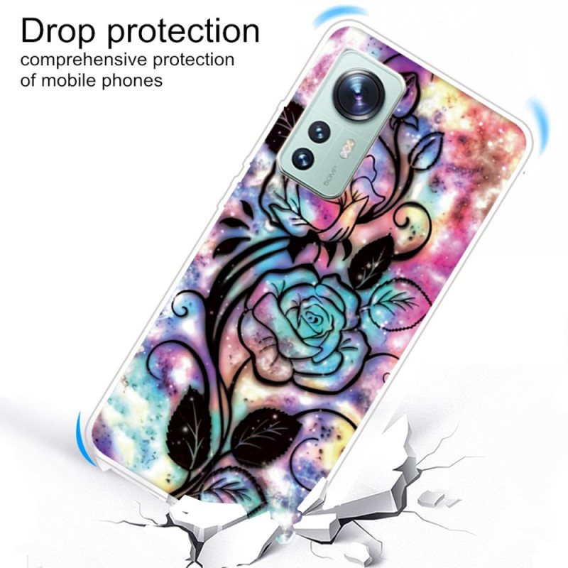 Deksel Til Xiaomi 12 Pro Grafisk Floral Silikon