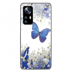 Deksel Til Xiaomi 12 Pro Royal Butterflies Herdet Glass