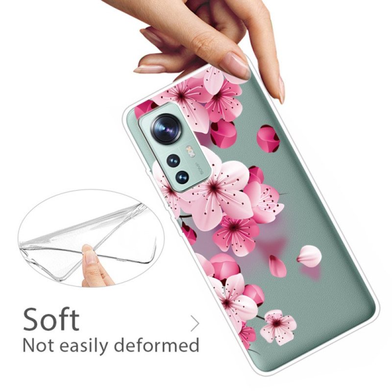 Deksel Til Xiaomi 12 Pro Silikon Roseblomster