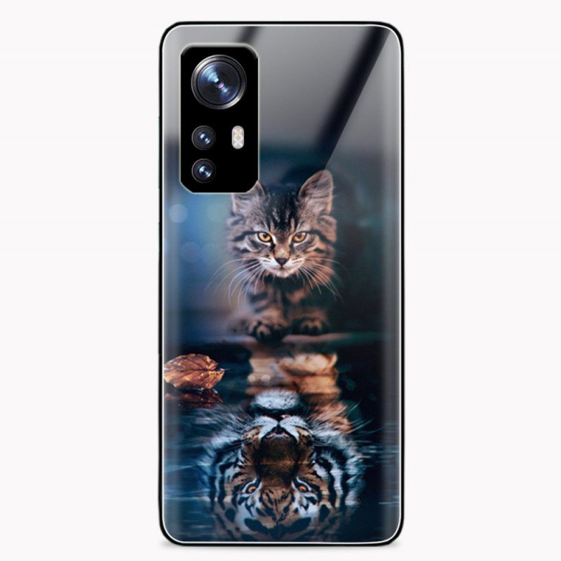 Deksel Til Xiaomi 12 Pro Vaksom Katt Herdet Glass