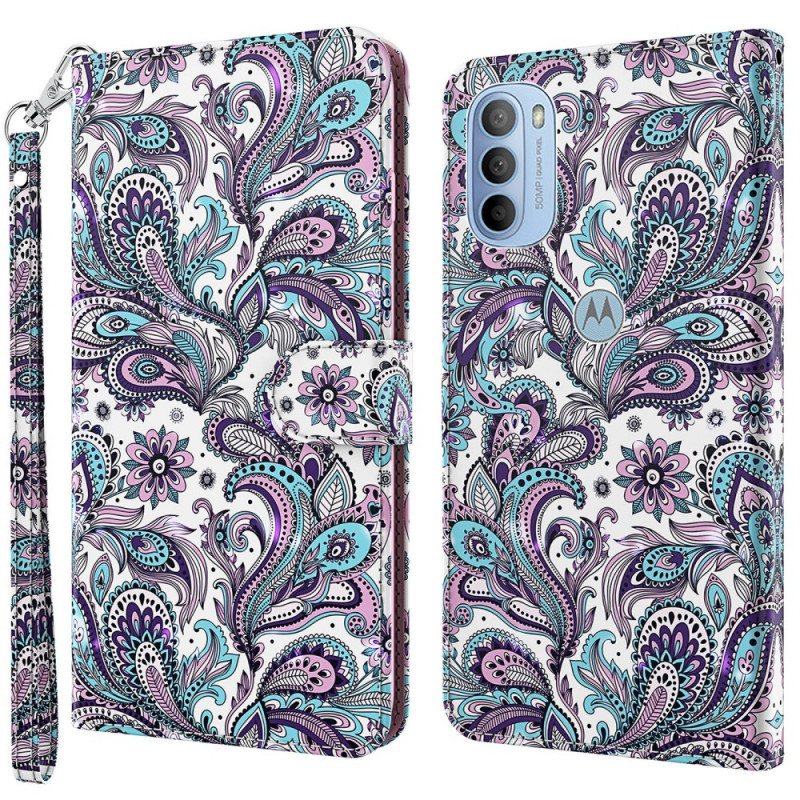 Folio Deksel Til Moto G41 / G31 Paisley