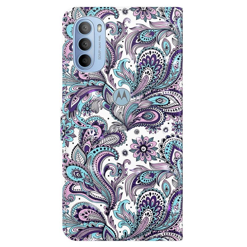 Folio Deksel Til Moto G41 / G31 Paisley