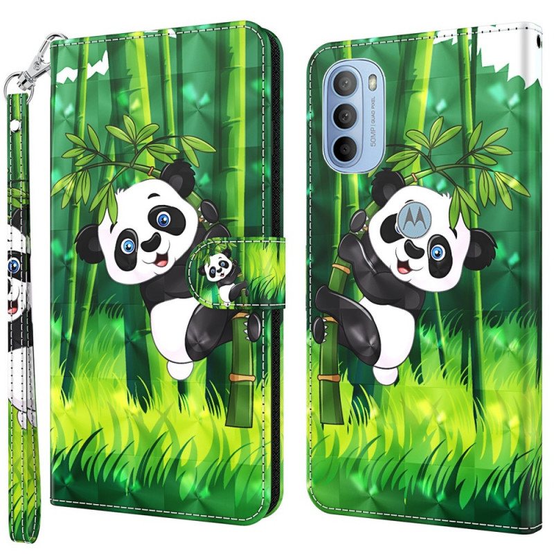 Folio Deksel Til Moto G41 / G31 Panda Og Bambus