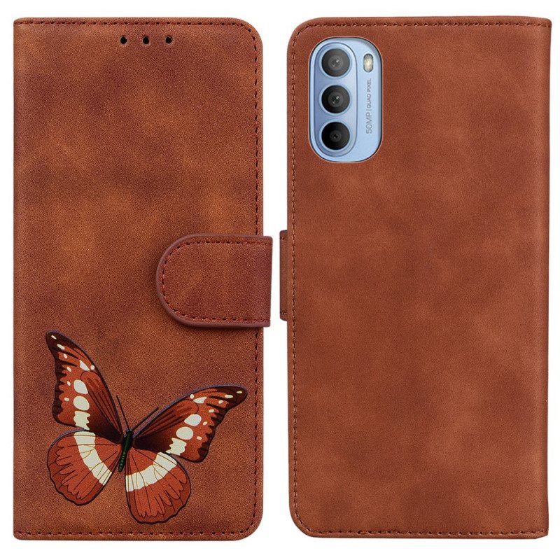 Folio Deksel Til Moto G41 / G31 Skin-touch Butterfly