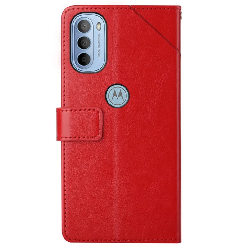 Folio Deksel Til Moto G41 / G31 Stil Leather Geo Y Design