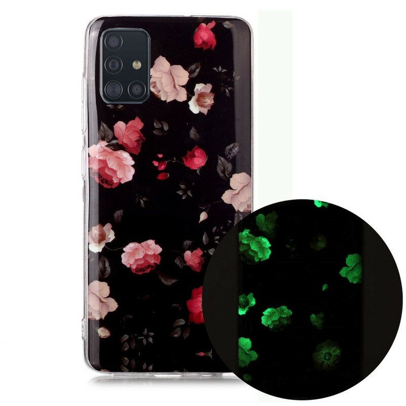 Deksel Til Samsung Galaxy A51 Fluorescerende Blomsterserie