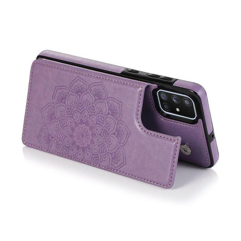 Deksel Til Samsung Galaxy A51 Mandala Print Card Holder