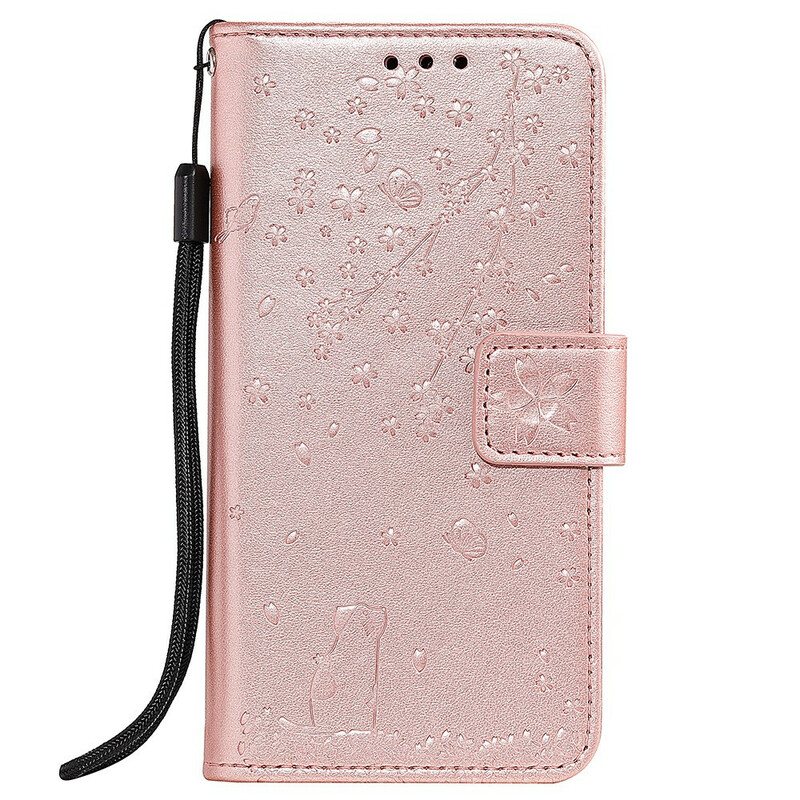 Folio Deksel Til Samsung Galaxy A51 Med Kjede Lanyard Daydream