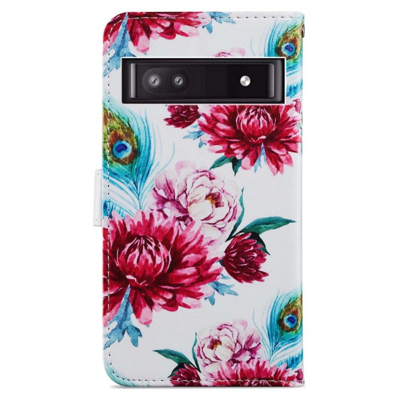 Folio Deksel Til Google Pixel 7A Floral